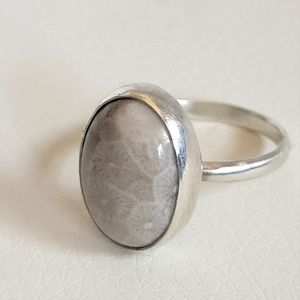 Coral Fossil ring